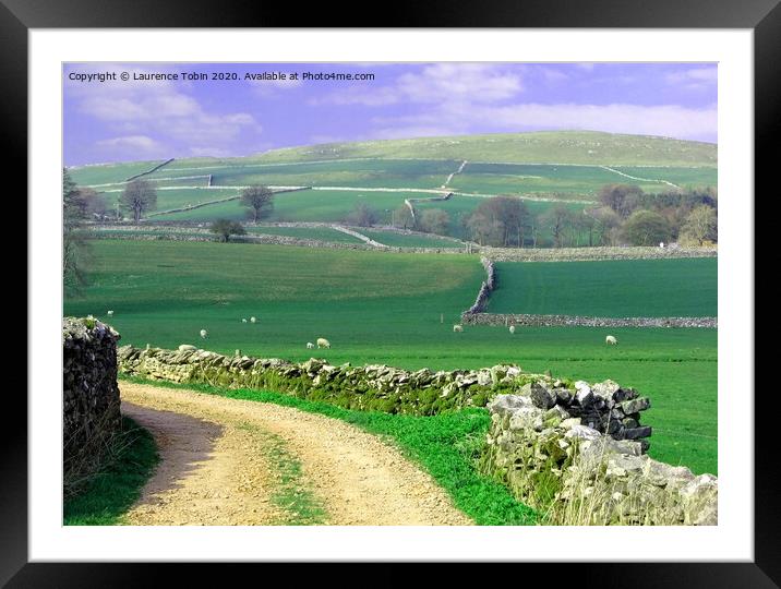 Yorkshire Countryside Walk Route Framed Mounted Print by Laurence Tobin