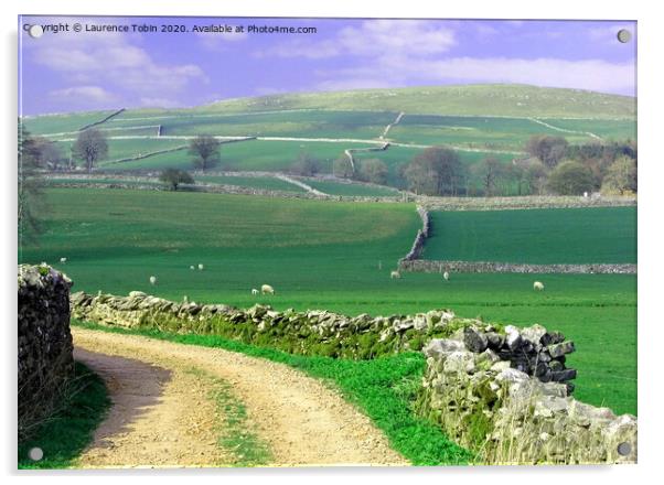 Yorkshire Countryside Walk Route Acrylic by Laurence Tobin