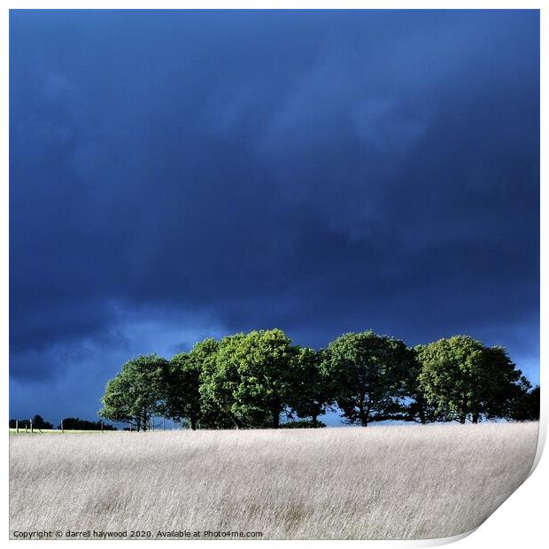 storm clouds gathering Print by darrell haywood