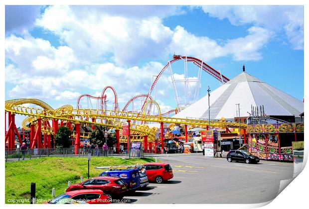 Fantacy Island Pleasure beach at Ingoldmells in Lincolnshire. Print by john hill