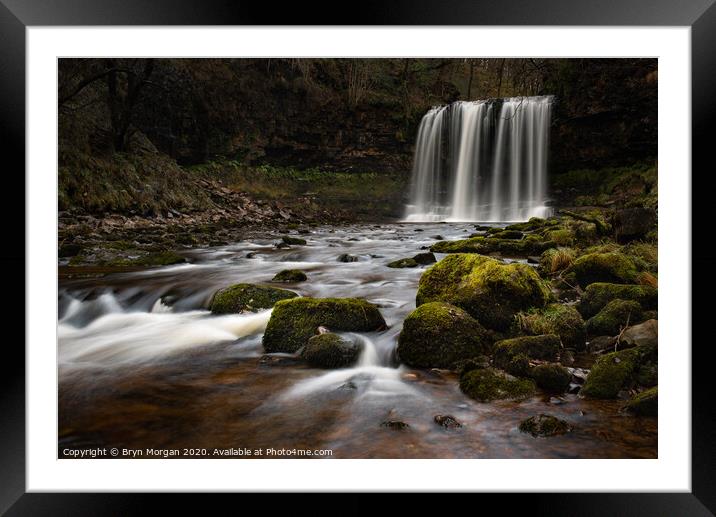 Sgwd Yr Eira waterfall Framed Mounted Print by Bryn Morgan