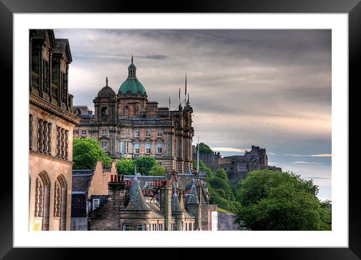 The view from the Scotsman Framed Mounted Print by Tom Gomez