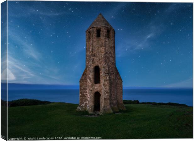 Pepperpot At Night Canvas Print by Wight Landscapes