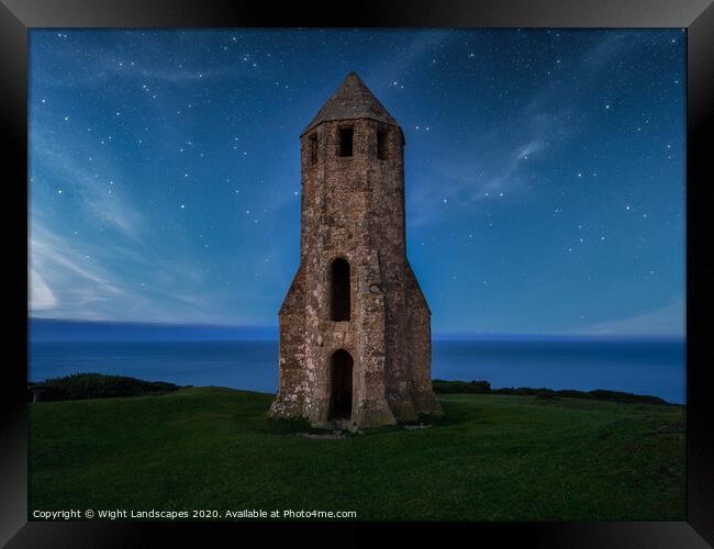 Pepperpot At Night Framed Print by Wight Landscapes