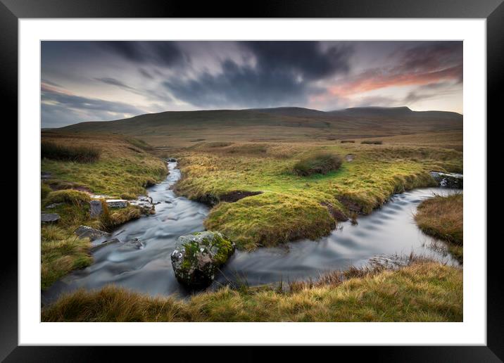 The meandering River Tawe Framed Mounted Print by Leighton Collins