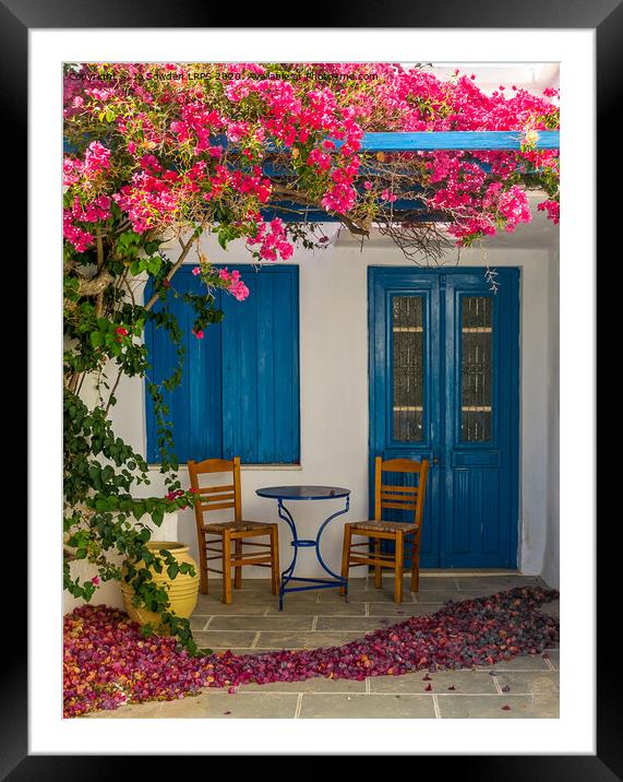 Traditional Greek House, Sifnos Framed Mounted Print by Jo Sowden