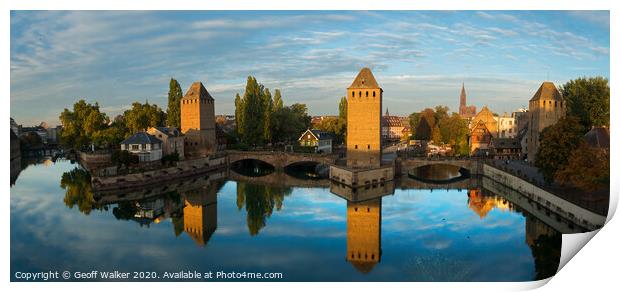 Petit France dam at Strasbourg France Print by Geoff Walker