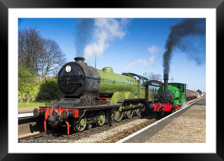 LNER B12 4-6-0 8572 & 0-6-0 ST Wissington 1700 Framed Mounted Print by Simon Pocklington