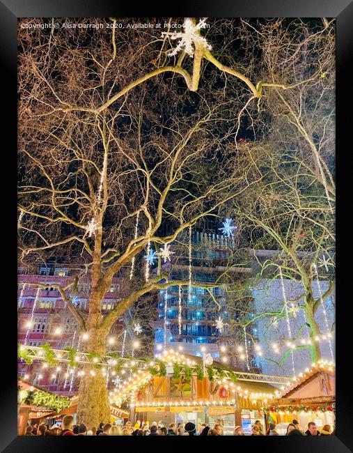 London Leicester Square Christmas Market Framed Print by Ailsa Darragh