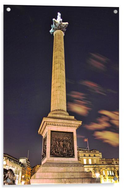 Nelson's Column, Trafalgar Square Acrylic by Phil Hall