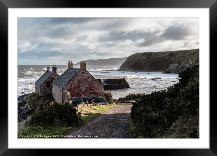 Enchanting Cove Harbour: A Serene Haven Framed Mounted Print by Mike Byers