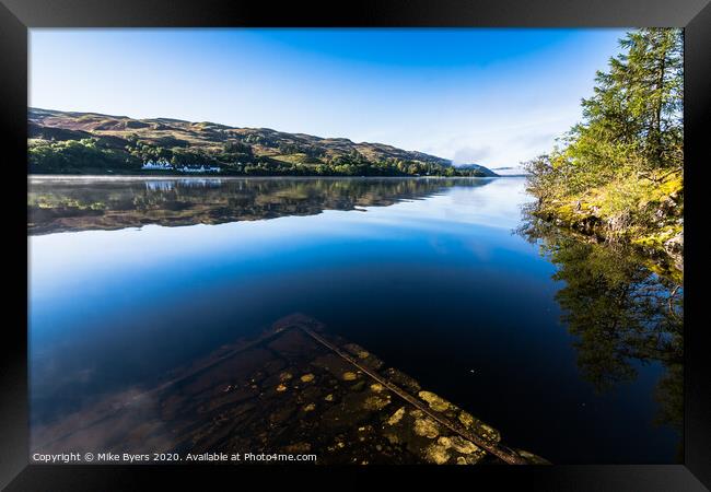 Serene Reflections: Captivating Loch Awe Landscape Framed Print by Mike Byers