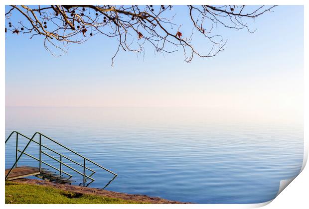 Lake Balaton of Hungary Print by Arpad Radoczy