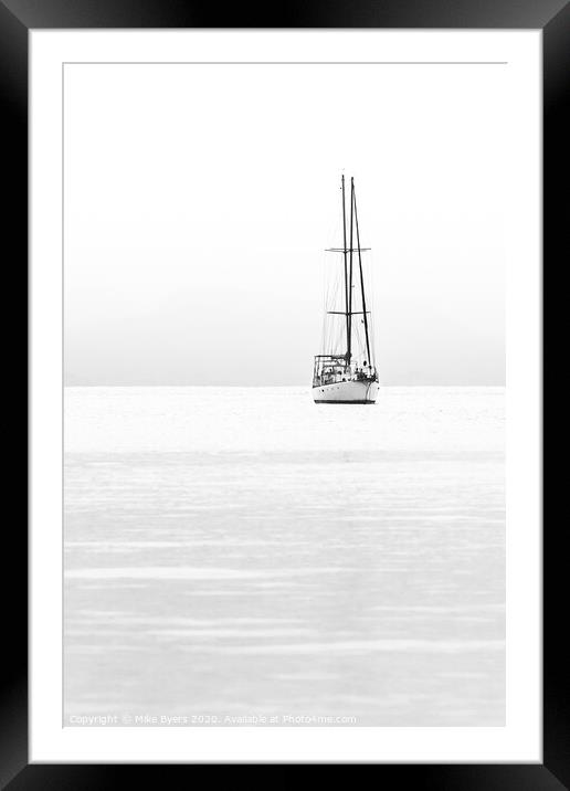 Solitude (Mono) Framed Mounted Print by Mike Byers