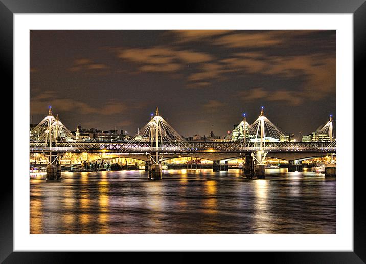 Golden Jubilee Bridge Framed Mounted Print by Phil Hall