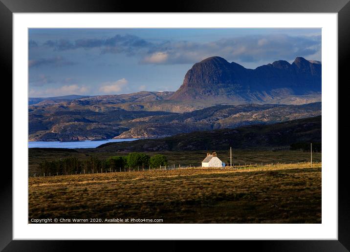 Cottage in the Evening Light Framed Mounted Print by Chris Warren