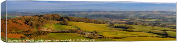 Isle Of Wight Panorama Canvas Print by Wight Landscapes