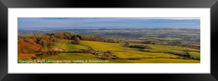 Isle Of Wight Panorama Framed Mounted Print by Wight Landscapes