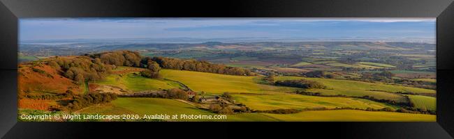 Isle Of Wight Panorama Framed Print by Wight Landscapes
