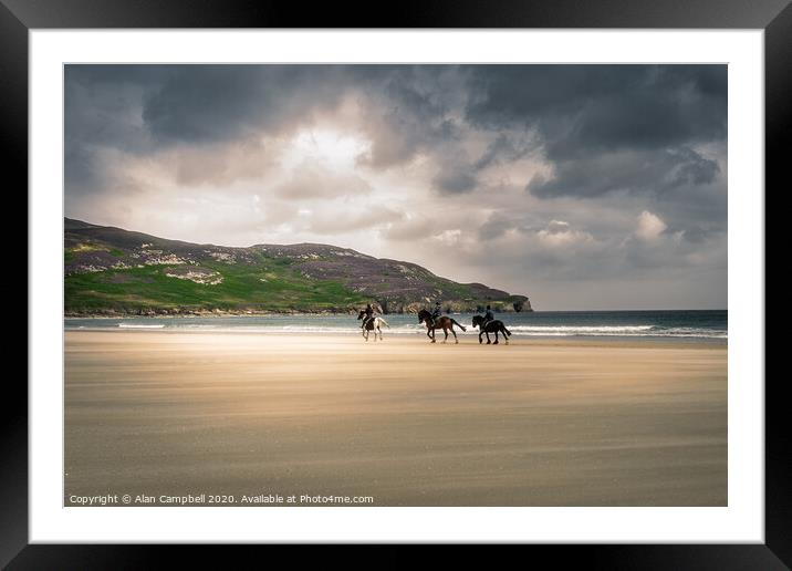 Galloping Home Framed Mounted Print by Alan Campbell