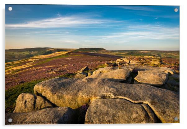 Over Owler Tor, Peak District Acrylic by Andrew Kearton