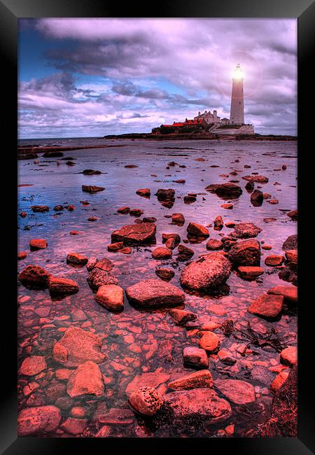 St Marys Island Rocks Framed Print by Toon Photography