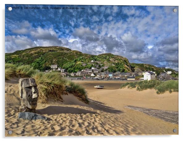 Easter Island at Barmouth Beach Acrylic by Lee Kershaw