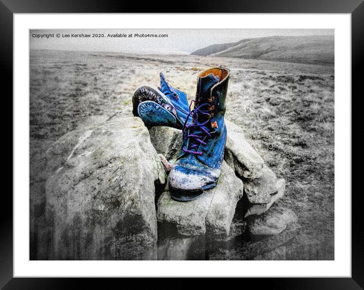 Worn Out Boots Framed Mounted Print by Lee Kershaw