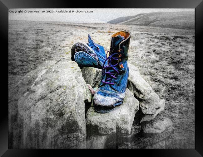 Worn Out Boots Framed Print by Lee Kershaw