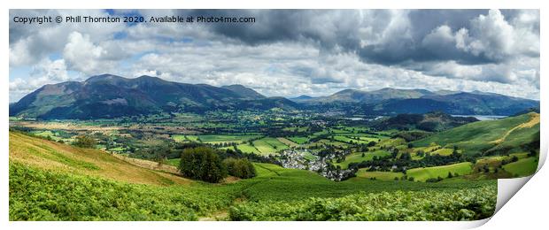 Panoramic view of the northern Lake District No. 2 Print by Phill Thornton