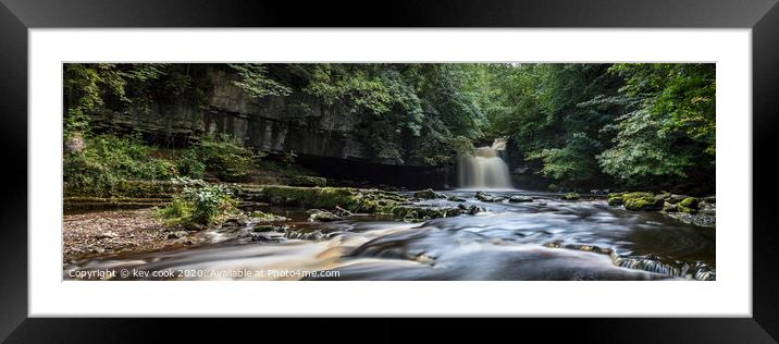 Cauldron falls, panoramic Framed Mounted Print by kevin cook