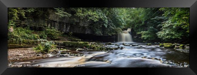 Cauldron falls, panoramic Framed Print by kevin cook
