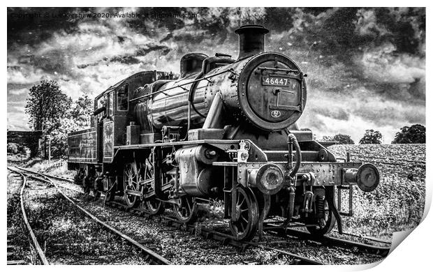 Steam Train in Monochrome Print by Lee Kershaw