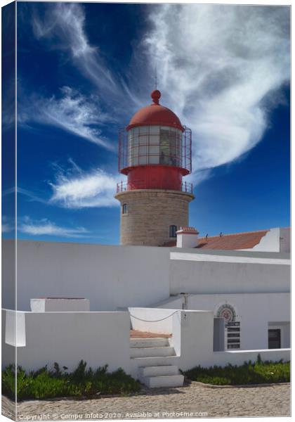 lighthouse of sagres in south portugal Canvas Print by Chris Willemsen