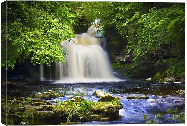 West Burton Waterfall Canvas Print by Kevin Tate