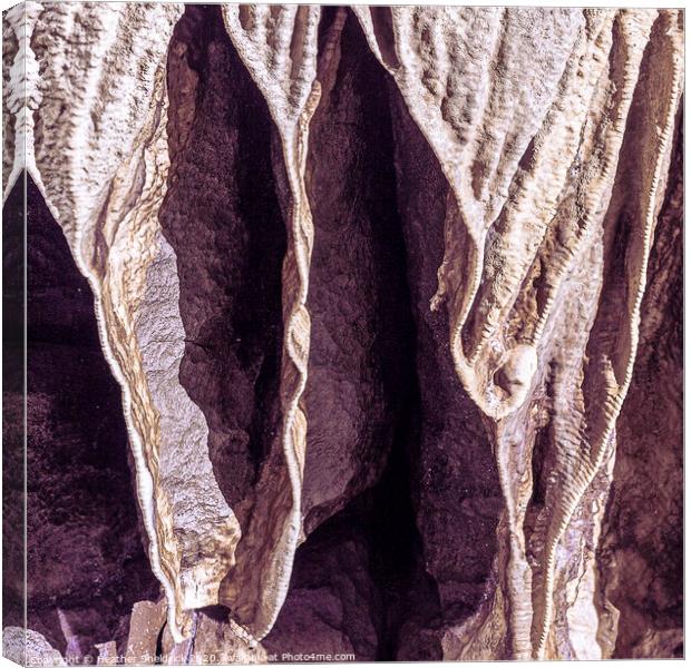 Ingleborough Cave mineral deposits Canvas Print by Heather Sheldrick