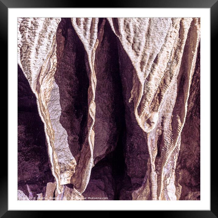 Ingleborough Cave mineral deposits Framed Mounted Print by Heather Sheldrick