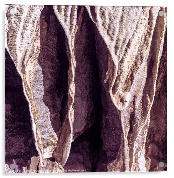 Ingleborough Cave mineral deposits Acrylic by Heather Sheldrick