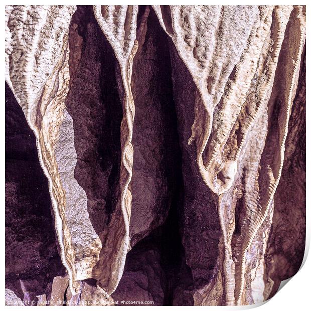 Ingleborough Cave mineral deposits Print by Heather Sheldrick