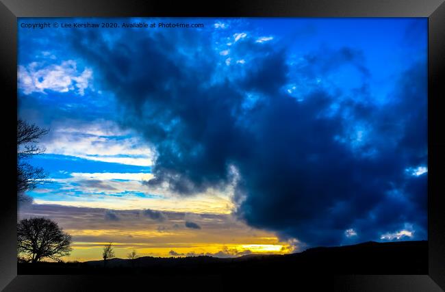 Clouds Above the Valley Wall Framed Print by Lee Kershaw