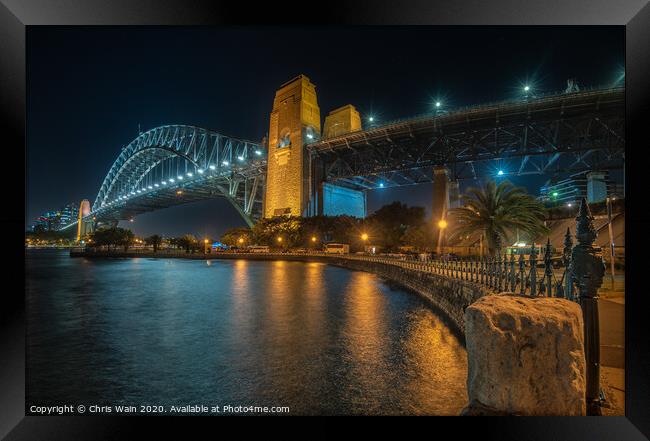 The Sydney Harbour Bridge Framed Print by Black Key Photography