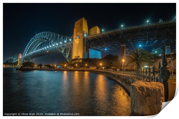 The Sydney Harbour Bridge Print by Black Key Photography