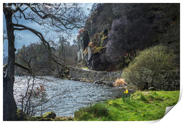 Roadside stop by Ullswater Print by Kevin White