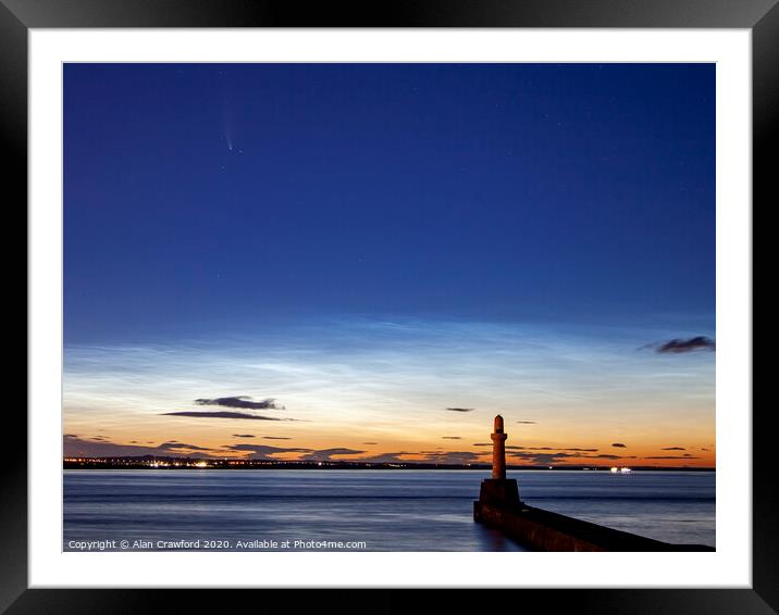 Comet NEOWISE above Aberdeen, Scotland Framed Mounted Print by Alan Crawford