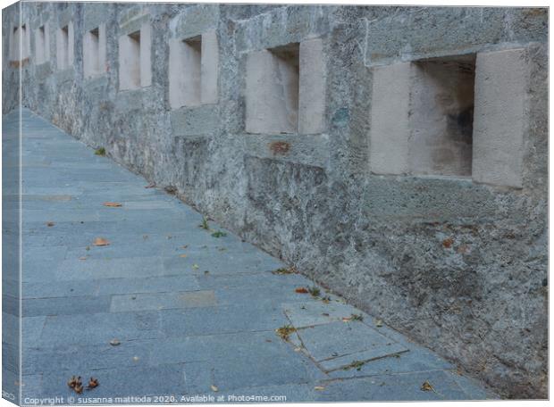 series of slits of a fortress Canvas Print by susanna mattioda