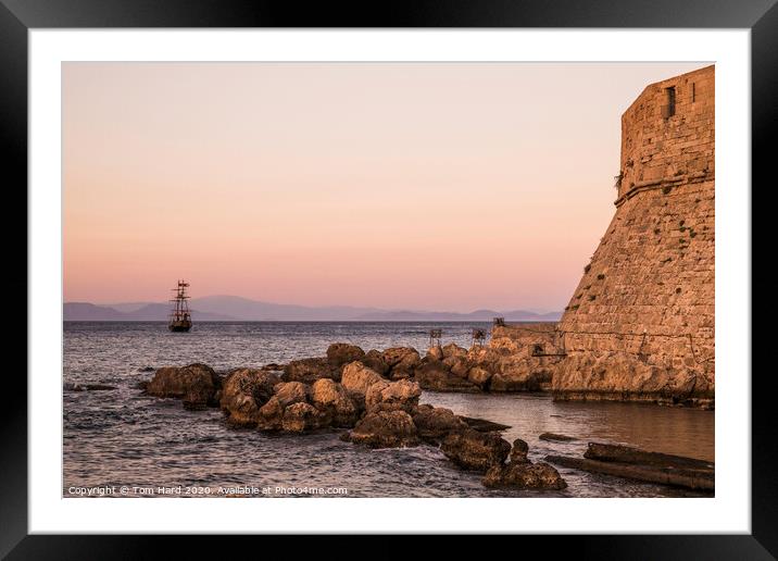 Rhodes Old Town Framed Mounted Print by Tom Hard