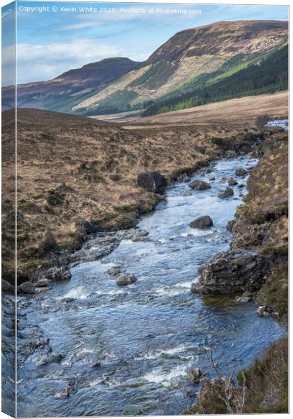 Long walk to Fairy Pools Canvas Print by Kevin White