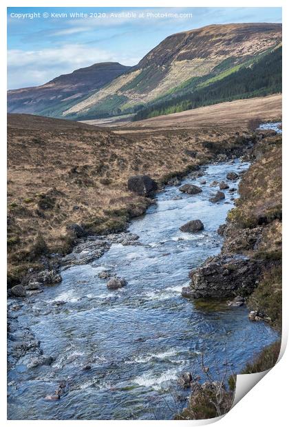 Long walk to Fairy Pools Print by Kevin White