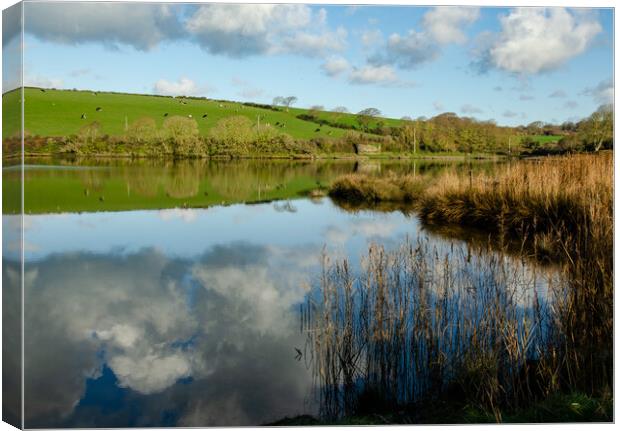 Never Estuary, Welsh Reflections Canvas Print by Alexandra Rutherford