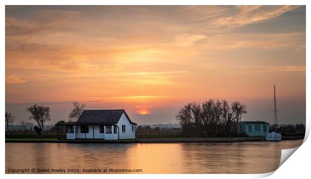 River Thurne Sunset Print by David Powley